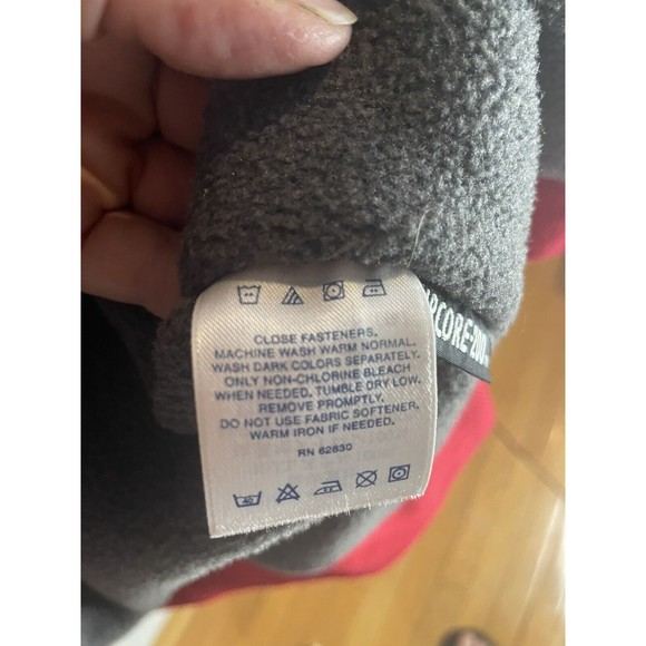 Lands’ End Aircore-200 Polartec Fleece Lined Red/Gray Jacket - Medium, 10-12 - Picture 7 of 7